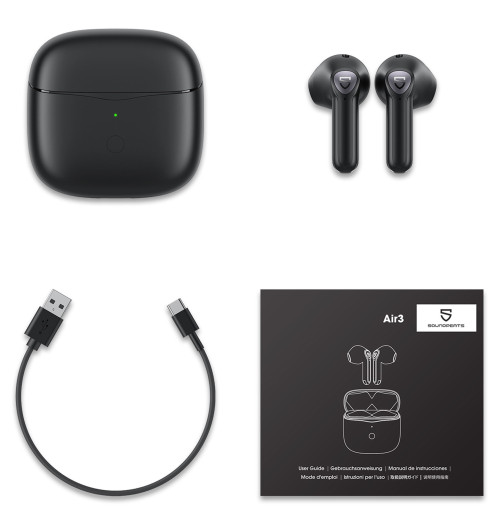 SOUNDPEATS Air3 - Bezprzewodowe słuchawki douszne Bluetooth 5.2 TWS