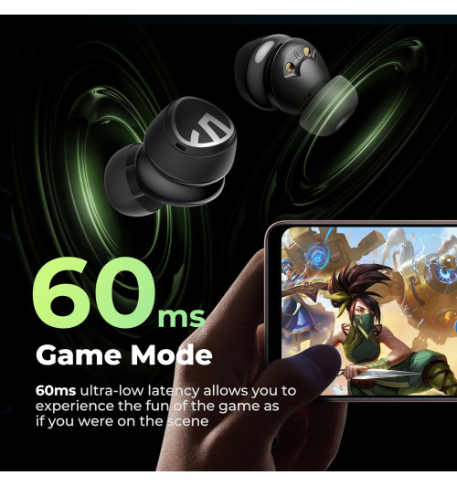 SOUNDPEATS Mini Pro - Bezprzewodowe słuchawki dokanałowe Bluetooth 5.0 TWS z Hybrid ANC