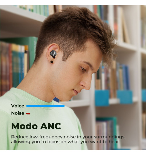 SOUNDPEATS Mini Pro - Bezprzewodowe słuchawki dokanałowe Bluetooth 5.0 TWS z Hybrid ANC