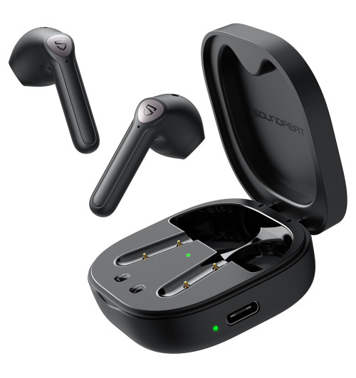 SOUNDPEATS TrueAir2+ - Bezprzewodowe słuchawki douszne Bluetooth 5.2 TWS
