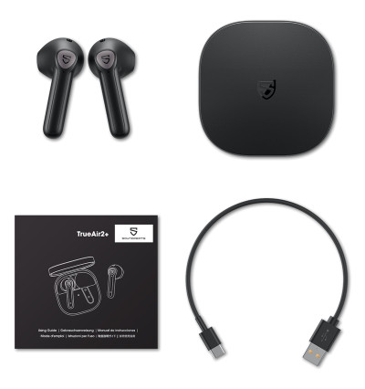 SOUNDPEATS TrueAir2+ - Bezprzewodowe słuchawki douszne Bluetooth 5.2 TWS