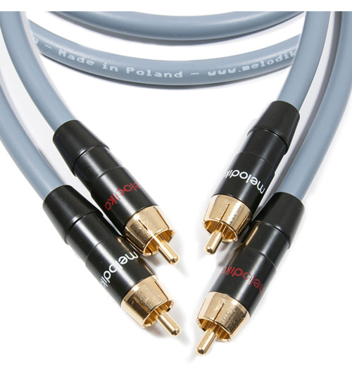 Melodika Gunmetal Edition MD2RG - Kabel interkonekt audio 2 RCA - 2 RCA (Cinch)