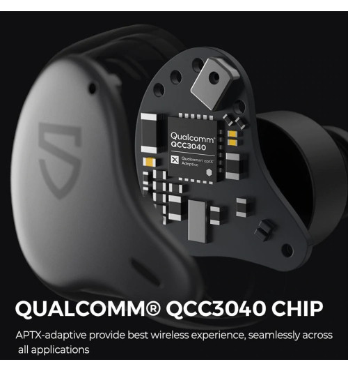 SOUNDPEATS H1 - Hybrydowe bezprzewodowe słuchawki dokanałowe Bluetooth 5.2 TWS