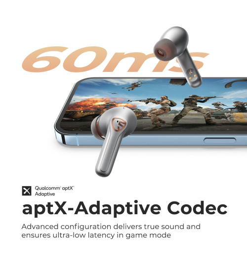 SOUNDPEATS H2 - Hybrydowe bezprzewodowe słuchawki dokanałowe Bluetooth 5.2 TWS