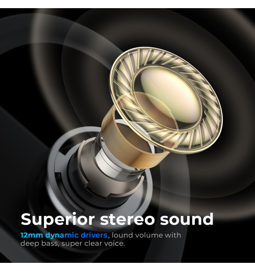 SOUNDPEATS S5 - Sportowe bezprzewodowe słuchawki dokanałowe Bluetooth 5.0 TWS IPX7