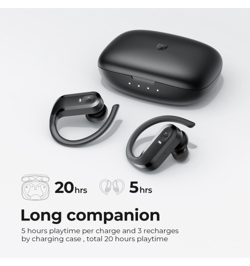 SOUNDPEATS S5 - Sportowe bezprzewodowe słuchawki dokanałowe Bluetooth 5.0 TWS IPX7