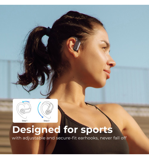 SOUNDPEATS S5 - Sportowe bezprzewodowe słuchawki dokanałowe Bluetooth 5.0 TWS IPX7