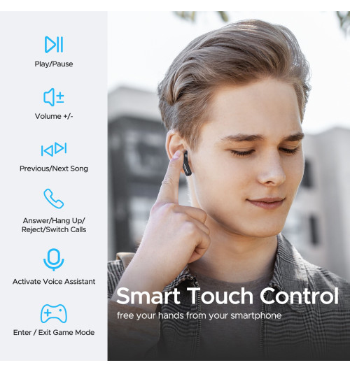 SOUNDPEATS Mac2 - Bezprzewodowe słuchawki dokanałowe Bluetooth 5.0 TWS