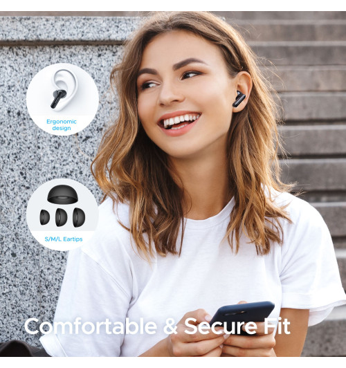 SOUNDPEATS Mac2 - Bezprzewodowe słuchawki dokanałowe Bluetooth 5.0 TWS