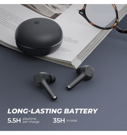 SOUNDPEATS Mac - Bezprzewodowe słuchawki dokanałowe Bluetooth 5.0 TWS