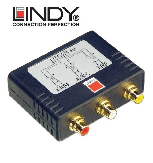 Extender (przedłużacz) Composite - Audio Lindy 32535