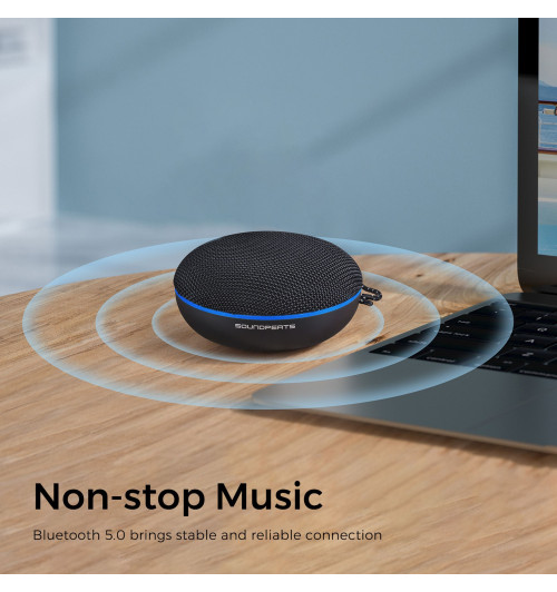 SOUNDPEATS Halo - Przenośny głośnik bezprzewodowy Bluetooth 5.0, 360 Surround, RGB Light, IPX5