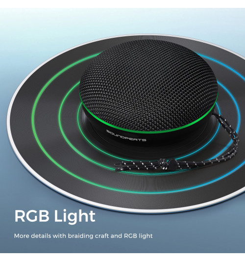 SOUNDPEATS Halo - Przenośny głośnik bezprzewodowy Bluetooth 5.0, 360 Surroun