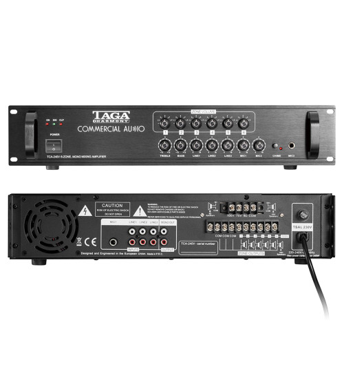 Taga Harmony TCA-240V - 6-strefowy wzmacniacz miksujący 100V