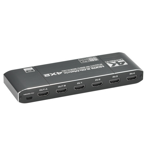 WireWay WW411024 - Splitter / Matrix 4x2 HDMI 2.0b 4K 60Hz