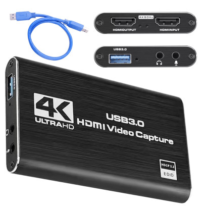 WireWay WW411020 - HDMI Video Capture Grabber 4K Ultra HD USB 3.0