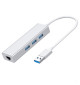 WireWay WW411022 - Karta sieciowa / Adapter HUB USB 3.0 do 3 x USB + RJ45