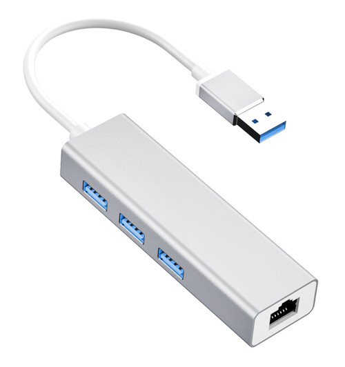 WireWay WW411022 - Karta sieciowa / Adapter HUB USB 3.0 do 3 x USB + RJ45