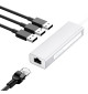 WireWay WW411022 - Karta sieciowa / Adapter HUB USB 3.0 do 3 x USB + RJ45