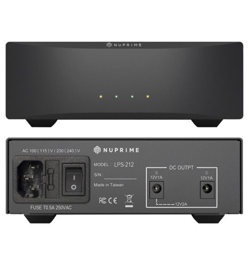 NuPrime LPS-212 - Audiofilski zewnętrzny zasilacz liniowy DC 12V/2A i 12V/1A