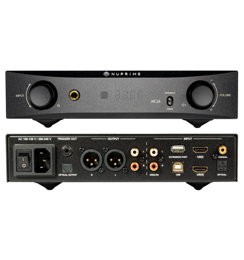 NuPrime DAC-9X - Referencyjny przetwornik cyfrowo-analogowy DAC z przedwzmacniaczem stereo i wzmacniaczem słuchawkowym