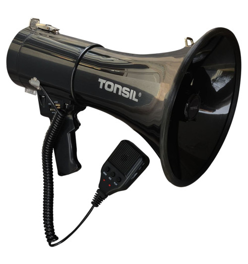Tonsil TE 25/20 Nagrywanie, MP3, USB, SD - Megafon bezprzewodowy z akumulatorem - Czarny