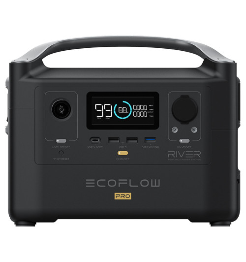 EcoFlow River Pro - Zestaw: przenośna stacja zasilania 720Wh + panel fotowoltaiczny 110W