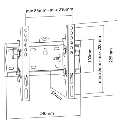 TechLink TWM221 - Uniwersalny uchwyt ścienny do telewizora 17" - 43"