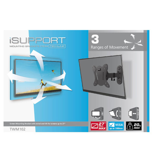 TechLink TWM102 - Uniwersalny uchwyt ścienny do monitora 13" - 27"