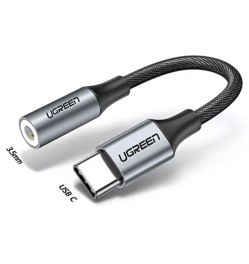 Ugreen AV142 - Adapter USB typ C do 3.5mm Jack - 10 cm