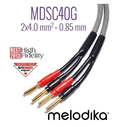Kable głośnikowe 2x4mm2 - Melodika MDSC4040G - 4m