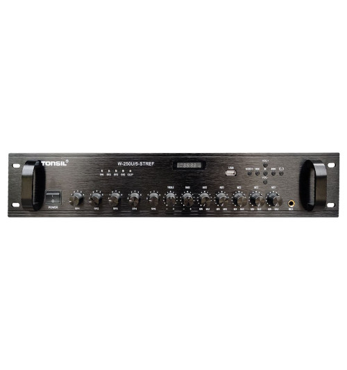 Tonsil W-250U - Wzmacniacz miksujący 5-strefowy 250W z MP3 USB, Bluetooth i FM