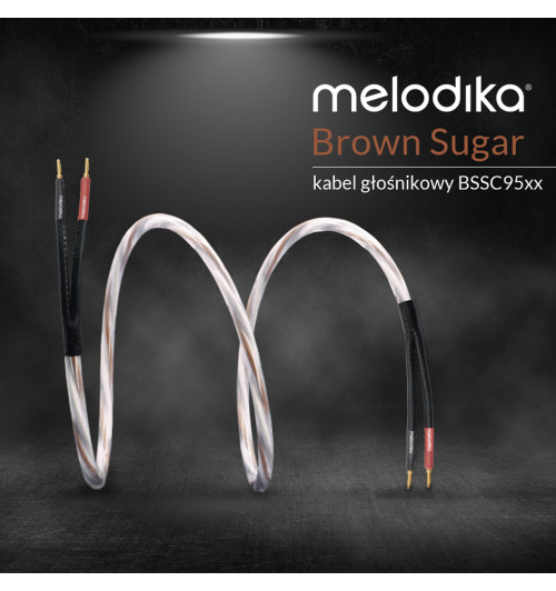 Melodika Brown Sugar BSSC9535 (BSSC 9535) – Kable głośnikowe klasy Hi-End konfekcja 2x9,5mm2 - 3,5m