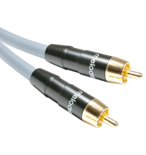 Melodika MDSWxG Gunmetal Edition - Kabel do Subwoofera Cinch RCA - RCA