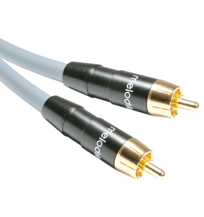 Melodika MDSW20G Gunmetal Edition - Kabel do Subwoofera Cinch RCA - RCA - 2m