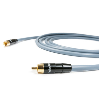 Melodika MDSWxG Gunmetal Edition - Kabel do Subwoofera Cinch RCA - RCA