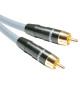 Melodika MDSWxG Gunmetal Edition - Kabel do Subwoofera Cinch RCA - RCA