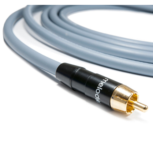 Melodika MDSWxG Gunmetal Edition - Kabel do Subwoofera Cinch RCA - RCA
