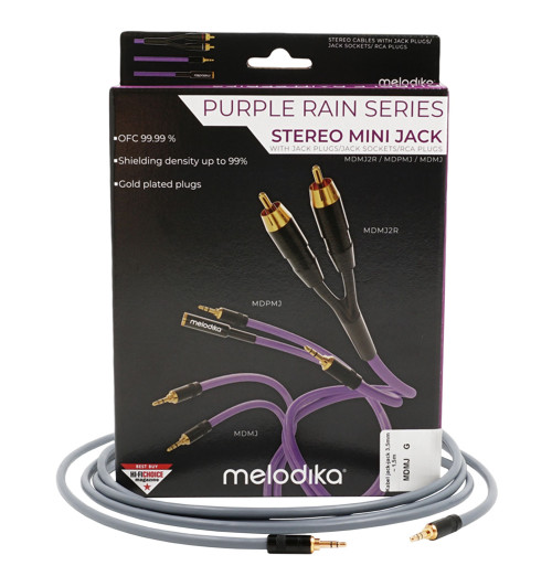 Kabel przewód Jack - Jack 3.5 mm Stereo - Melodika MDMJ Gunmetal Edition