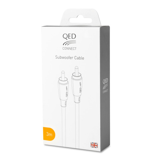 QED QE8144 Connect Subwoofer Cable - Kabel do subwoofera RCA-RCA Cinch - 3m