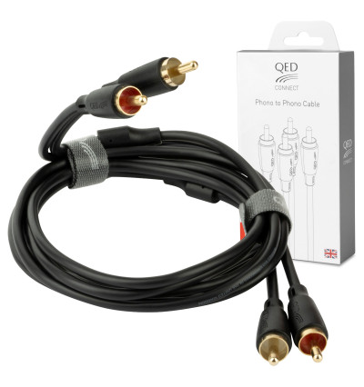 QED QE8101 Connect Phono to Phono - Kabel interkonekt do gramofonu 2 RCA - 2 RCA - 0,75m