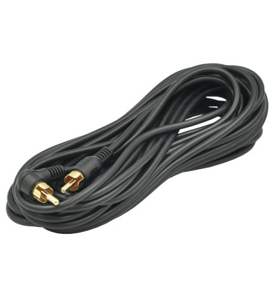 Czarny kątowy kabel interkonekt RCA - RCA - 8m