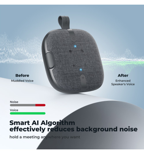 SOUNDPEATS PureVoice - Przenośny głośnik bezprzewodowy Bluetooth 5.1 z mikrofonem