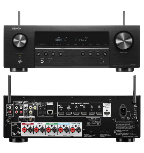Denon AVR-S660H - Amplituner sieciowy kina domowego 5.2 8K FM