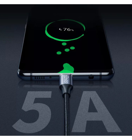 WireWay WW331315 - Kabel USB 3.1 typu C kątowy Fast Charge 10Gb/s 4K - 1.5m