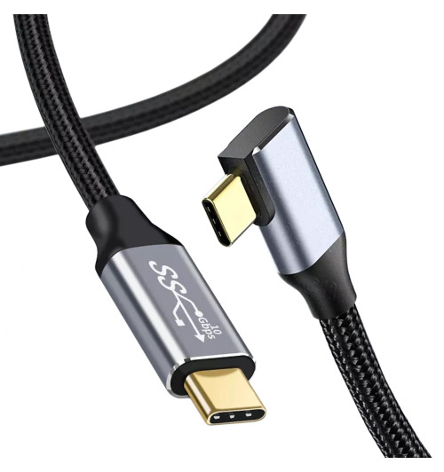 WireWay WW331320 USB 3.1 - Kabel USB-C do USB-C kątowy Fast Charge 10Gb/s 4K - 2m