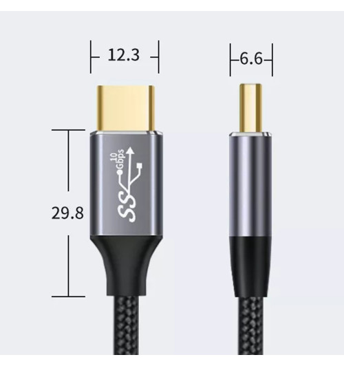 WireWay WW331320 USB 3.1 - Kabel USB-C do USB-C kątowy Fast Charge 10Gb/s 4K - 2m