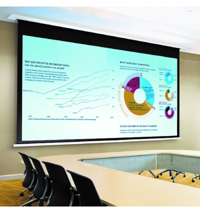 Suprema Polaris Pro 16:10 200x125cm Matt White HD - Ekran projekcyjny z napędem elektrycznym