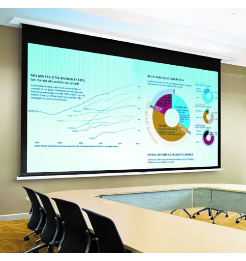 Suprema Polaris Pro 16:9 305x172cm Matt Grey HD - Ekran projekcyjny z napędem elektrycznym