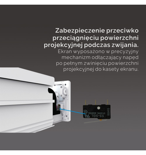 Suprema Polaris Pro White 4:3 260x195cm Matt White HD - Ekran projekcyjny z napędem elektrycznym